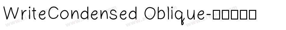 WriteCondensed Oblique字体转换